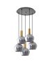SE21-GM-4-5BL-GL2 ADEPT TUBE Gold Matt Pendant Smoked Glass+ HOMELIGHTING 77-8586