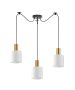 SE21-GM-4-BL3-SH1 ADEPT TUBE Gold Matt Pendant White Fabric Shade+ HOMELIGHTING 77-8598