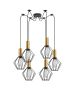 SE21-GM-4-BL6-GR1 ADEPT TUBE Gold Matt Pendant Black Metal Grid+ HOMELIGHTING 77-8618