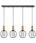 SE21-GM-4-4BL-GR1 ADEPT TUBE Gold Matt Pendant Black Metal Grid+ HOMELIGHTING 77-8630