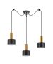 SE21-GM-4-BL3-MS1 ADEPT TUBE Gold Matt Pendant Black Metal Shade+ HOMELIGHTING 77-8633