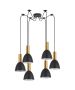 SE21-GM-4-BL6-MS2 ADEPT TUBE Gold Matt Pendant Black Metal Shade+ HOMELIGHTING 77-8639