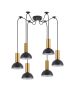SE21-GM-4-BL6-MS3 ADEPT TUBE Gold Matt Pendant Black Metal Shade+ HOMELIGHTING 77-8646