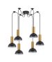 SE21-GM-4-BL6-MS3 ADEPT TUBE Gold Matt Pendant Black Metal Shade+ HOMELIGHTING 77-8646