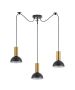 SE21-GM-4-BL3-MS3 ADEPT TUBE Gold Matt Pendant Black Metal Shade+ HOMELIGHTING 77-8647