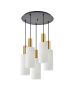 SE21-GM-4-5BL-GL3 ADEPT TUBE Gold Matt Pendant White Glass+ HOMELIGHTING 77-8657