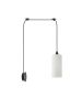 SE21-BL-4-BL1W-GL3 ADEPT TUBE Black Matt Wall Lamp White Glass+ HOMELIGHTING 77-8999