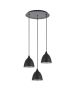 SE21-BL-B10-3BL-MS2 ADEPT PENDANT Black Metal Shade + HOMELIGHTING 77-9047