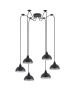 SE21-BL-B10-BL6-MS3 ADEPT PENDANT Black Metal Shade+ HOMELIGHTING 77-9057