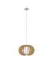 Κρεμαστό Φωτιστικό D40xH130cm 1xE27 Ξύλο-Γυαλί Eglo Stellato E27 σε Καφέ Χρώμα 95598