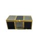 Κοσμηματοθήκη με Καπάκι 20x12x7cm Γυαλί -Μέταλλο, Μαύρο- Χρυσαφί Etoile DF-647B