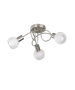 Πλαφονιέρα Οροφής 47xH20cm 3xE14 Nίκελ Ματ Trio Lighting Antibes R60173007
