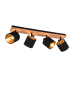 Σποτ Τετράφωτη Ράγα 4xE14 σε Μαύρο Χρώμα Trio Lighting Tommy R81334030