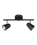 Σποτ Δίφωτη Ράγα Μαύρο Ματ 34cm LED 2x3,5w 3000K 2x400lm Trio Lighting Toulouse R82122132