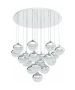 Κρεμαστό Φωτιστικό D81xH200cm LED 18x3,1w 3000K 460lm Χρώμιο-Λευκό Eglo Mioglia 39528
