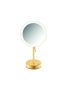 Καθρέπτης Μεγεθυντικός x3 Led Μπαταρίας 4xAA Επικαθήμενος Ø20xH36,5 cm Brushed Gold 24K Sanco Cosmetic Mirrors MRLED-903-AB5