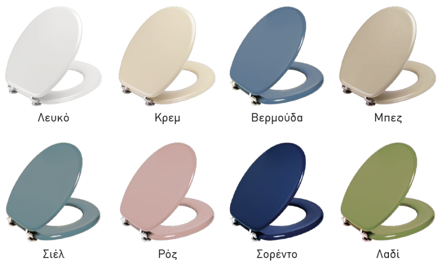 Κάλυμμα Λεκάνης WC Β.Τ Βακελιτικό Λευκό 43,5-44,5x37cm Οπές 14-17cm Elvit 0011