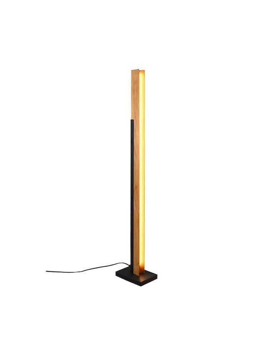 Φωτιστικό Επιδαπέδιο 19x13xH120cm Smd Led 16w 1950lm 3000K Ξύλο-Μαύρο Ματ Trio Kerala 441610132