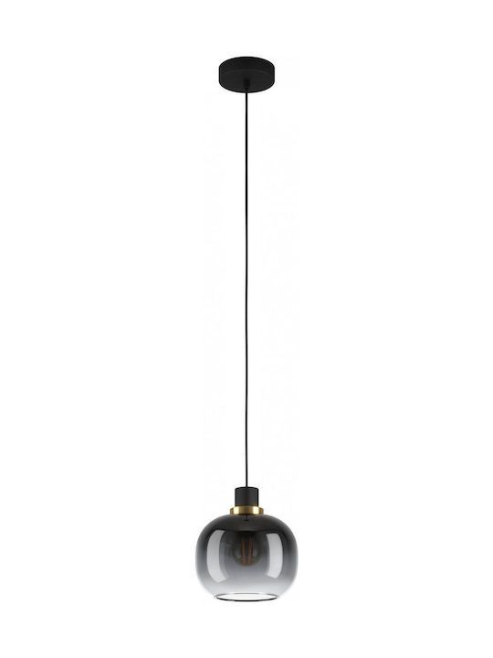 Κρεμαστό Φωτιστικό Μαύρο Μονόφωτο 19xH110cm 1xE27 Eglo Oilella 99616