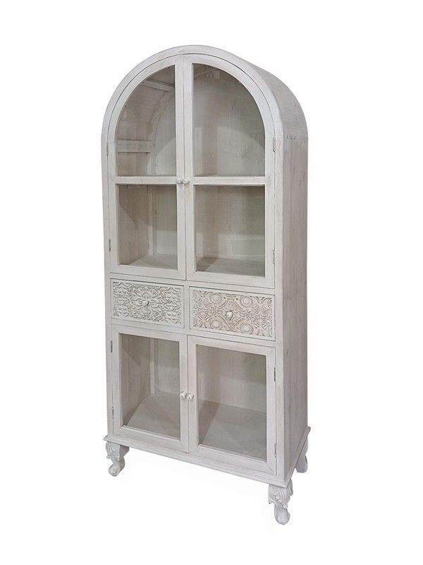 ΒΙΤΡΙΝΑ ΞΥΛΙΝΗ ΑΝΟΙΧΤΟ ΓΚΡΙ 67.5x32x160cm Eurolamp 810-00174