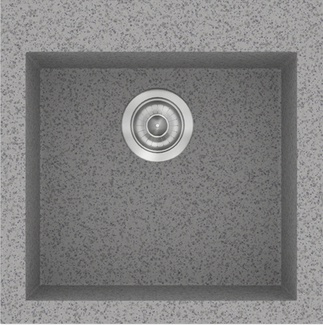 Sanitec Νεροχύτης 339 Classic 50×50 339-04-Granite-Grey