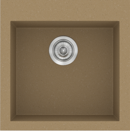 Sanitec Νεροχύτης 339 Classic 50×50 339-16-Metallic-Coffee