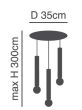 SE21-GM-5-3BL ADEPT TUBE GOLD MATT Gold Matt Pendant+ HOMELIGHTING 77-8682