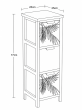 Συρταριέρα MDF με 3 Συρτάρια 25x25x77cm Μπεζ/Μαύρη με Σχέδιο MRShome  DS-1340000