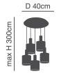 SE21-BL-B10-BL5-SH3 ADEPT PENDANT Brown Shade Pendant+ HOMELIGHTING 77-9029