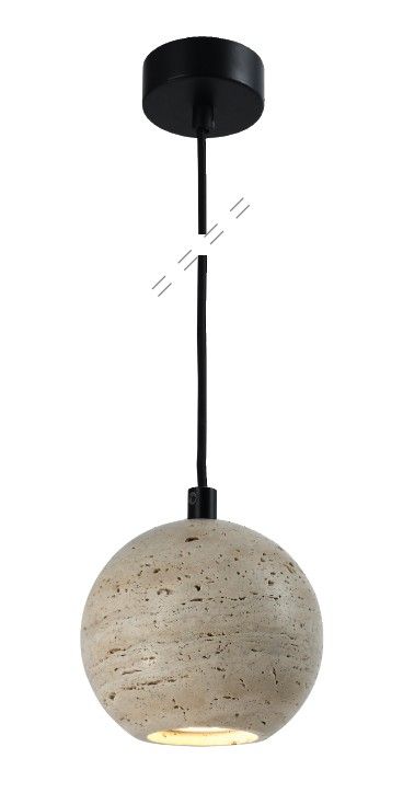 InLight Κρεμαστό φωτιστικό γκρι από travertine marble 1XGU10 D:11 x 11cm 4087