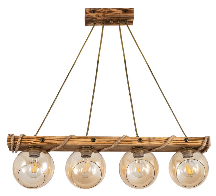 PDT 2059-4 4/Φ ΞΥΛΙΝΗ ΡΑΓΑ ΣΧΟΙΝΙ  ΓΥΑΛΙΑ ΜΕΛΙ 4ΧΕ27 ARlight 0103392