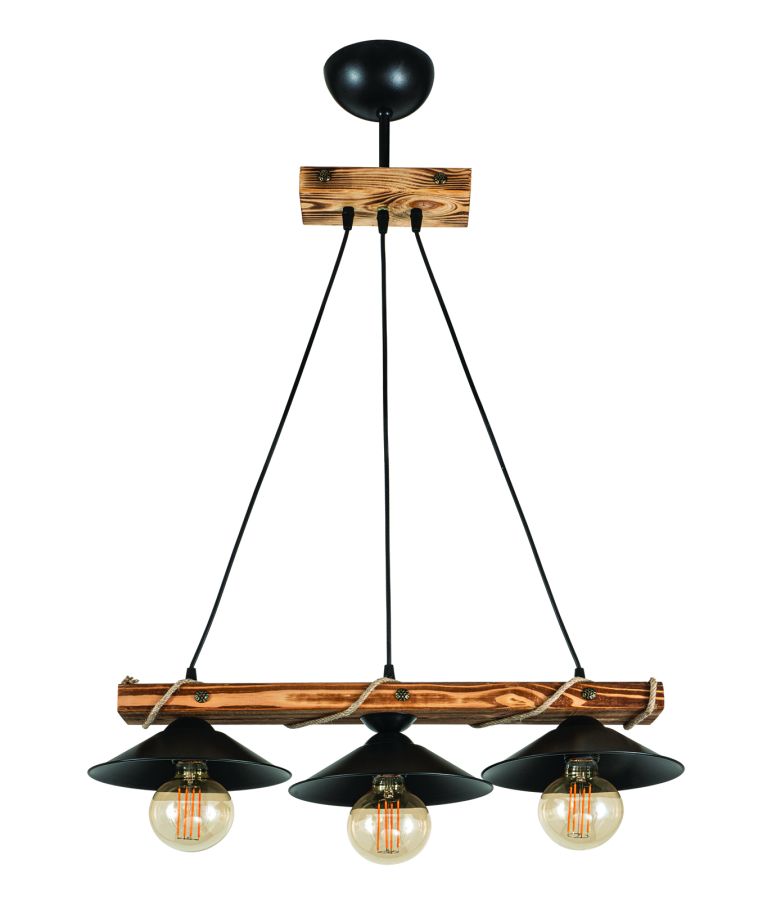 PDT 2060-3 ΡΑΓΑ ΞΥΛΙΝΗ ΜΕ ΚΑΜΠΑΝΑ ΚΑΠΕΛΟ 3xΕ-27 ARlight 0103455