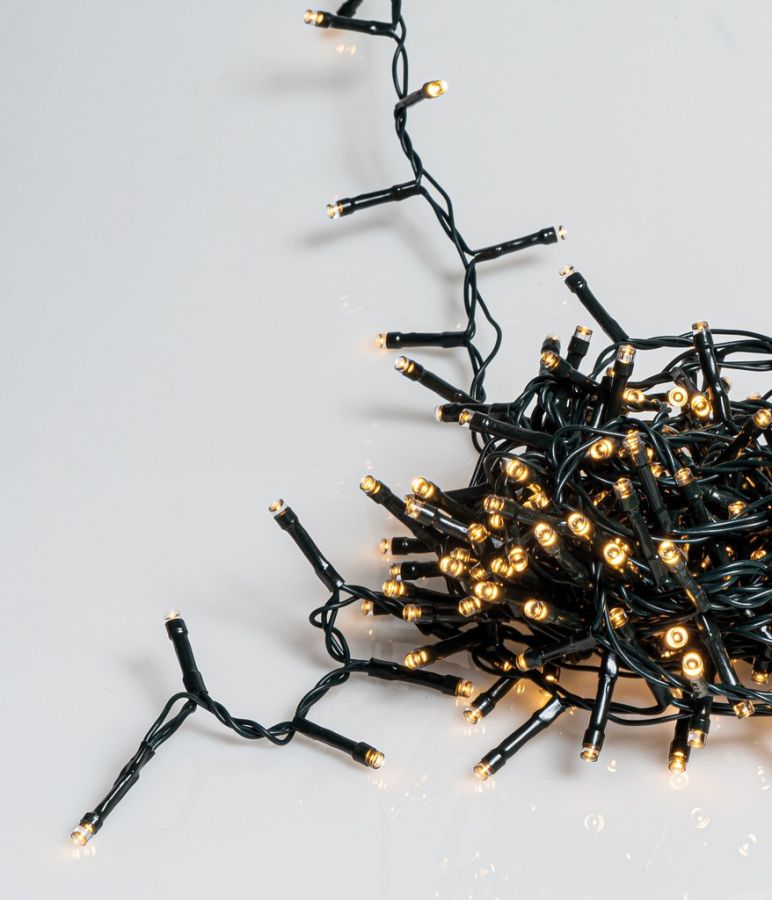 500Led Φωτάκια Με Πρόγραμμα Και Μετασχηματιστή ,Πράσινο Καλώδιο/Θερμό Λαμπάκι , (3cm Απόσταση) 15 Μέτρα , (Kelvin 2.500 - 3.000) Lianos 80106