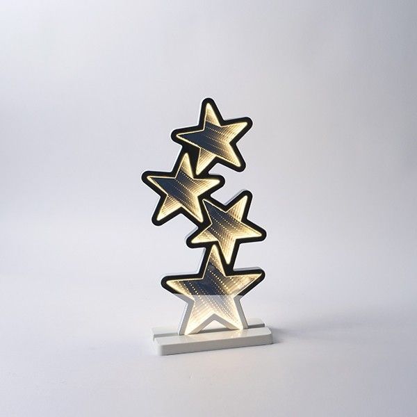 AΣΤΕΡΙΑ 21x15,5x41cm, ΔΙΑΚΟΣΜΗΤΙΚΟ ΣΧΕΔΙΟ ΚΑΘΡΕΦΤΗΣ ΜΕ LED ΤΑΙΝΙΑ, ΜΕΤΑΣΧΗΜΑΤΙΣΤΗ, 117 LED, ΘΕΡΜΟ ΛΕΥΚΟ LED, ΠΡΟΕΚΤΑΣΗ ΠΑΡΟΧΗΣ 3m, IP20 Eurolamp 600-48022