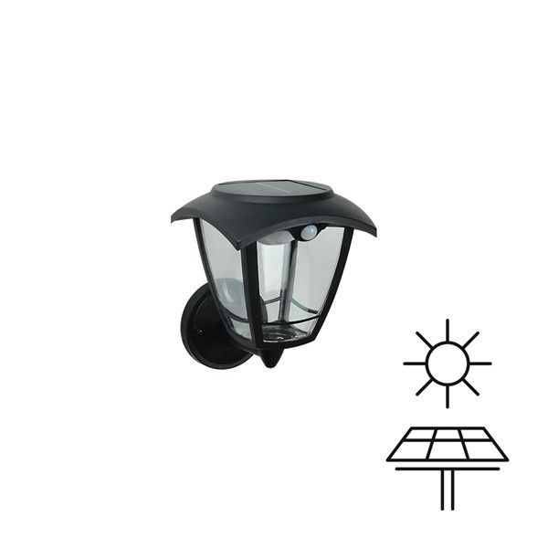 ΗΛΙΑΚΗ ΑΠΛΙΚΑ ΤΟΙΧΟΥ & ΑΝΙΧΝΕΥΤΗ ΚΙΝΗΣΗΣ 3W 400LM 166x215x195mm 3CCT ARTE ILLUMINA Eurolamp 145-20860