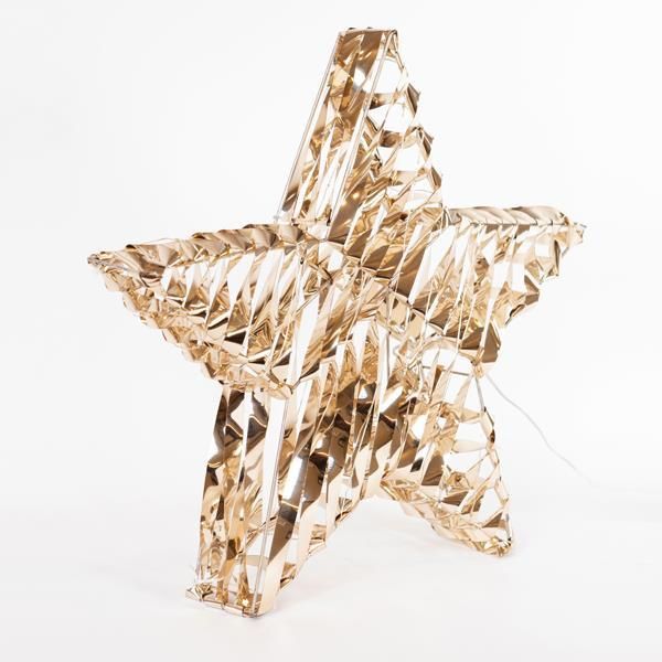ΦΩΤΙΖΟΜΕΝΟ ΑΣΤΕΡΙ ΧΡΥΣΟ 40cm, 40 LED, ΜΠΑΤΑΡΙΑΣ 3XAA, TIMER, ΑΣΗΜΙ ΧΑΛΚΙΝΟ ΚΑΛΩΔΙΟ, ΘΕΡΜΟ ΛΕΥΚΟ LED, ΠΡΟΕΚΤΑΣΗ ΠΑΡΟΧΗΣ 30cm, IP20 Eurolamp 600-22495