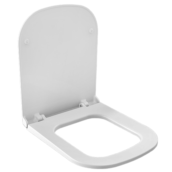 Κάλυμμα Λεκάνης Τετράγωνο Soft Close Λευκό Βακελιτικό Οπές 11,3-21,3εκ. Μ43,8-37 εκ. Π35,9εκ. King 0297