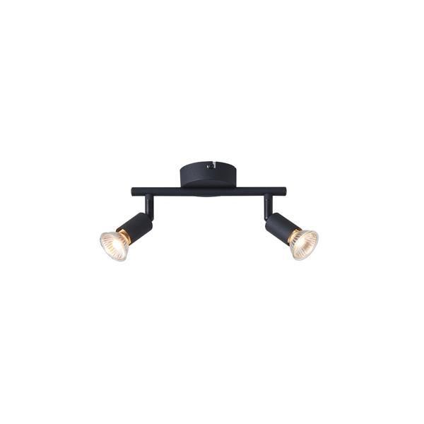 ΣΠΟΤ ΚΙΝΗΤΟ ΜΕΤΑΛΛΟ 2ΦΩΤΟ 2XGU10 Max 7W 220X80X125mm ΜΑΥΡΟ ARTE ILLUMINA VORRAS Eurolamp 145-25236