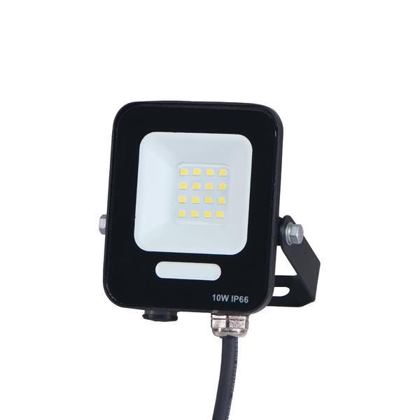ΠΡΟΒΟΛΕΑΣ LED SMD 10W ΜΑΥΡΟΣ IP66 4000K PLUS Eurolamp 147-69001