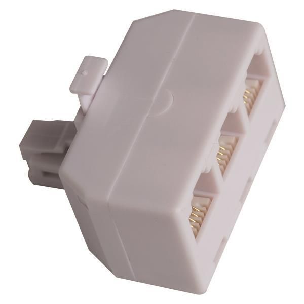ΑΝΤΑΠΤΟΡΑΣ ΤΗΛΕΦΩΝΟΥ ΑΡΣΕΝΙΚΟ ΣE 3 ΘΗΛΥΚΑ 6P4C Rj11 Eurolamp 147-10056