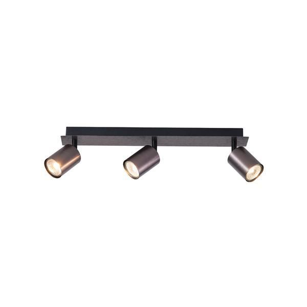 ΣΠΟΤ ΑΛΟΥΜΙΝΙΟ 3ΦΩΤΟ 3XGU10 Max 7W 450X120mm ΓΚΡΙ ARTE ILLUMINA LUXY Eurolamp 145-25267