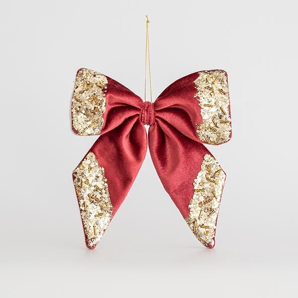 ΒΕΛΟΥΔΙΝΟΣ ΦΙΟΓΚΟΣ, ΜΠΟΡΝΤΩ, ΜΕ GLITTER, 20x20cm Eurolamp 600-44761