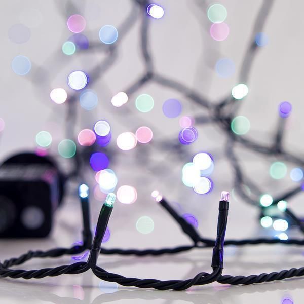 ΣΕΙΡΑ, 700 LED 3mm, 31V ΜΕΤΑΣΧΗΜΑΤΙΣΤΗ, 8 ΠΡΟΓΡΑΜΜΑΤΑ & ΜΝΗΜΗ, ΠΡΑΣΙΝΟ PVC ΚΑΛΩΔΙΟ, OPAL ΧΡΩΜΑΤΙΣΤΟ LED, ΑΝΑ 5cm, ΠΡΟΕΚΤΑΣΗ ΠΑΡΟΧΗΣ 3m, ΙΡ44 Eurolamp 600-13468