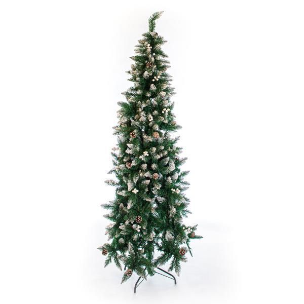 ΔΕΝΤΡΟ ΕΛΑΤΟ ΒΟΥΚΟΥΡΕΣΤΙ, ΧΙΟΝΙΣΜΕΝΟ ΜΕ ΛΕΥΚΑ BERRY, 240cm Eurolamp 600-30627