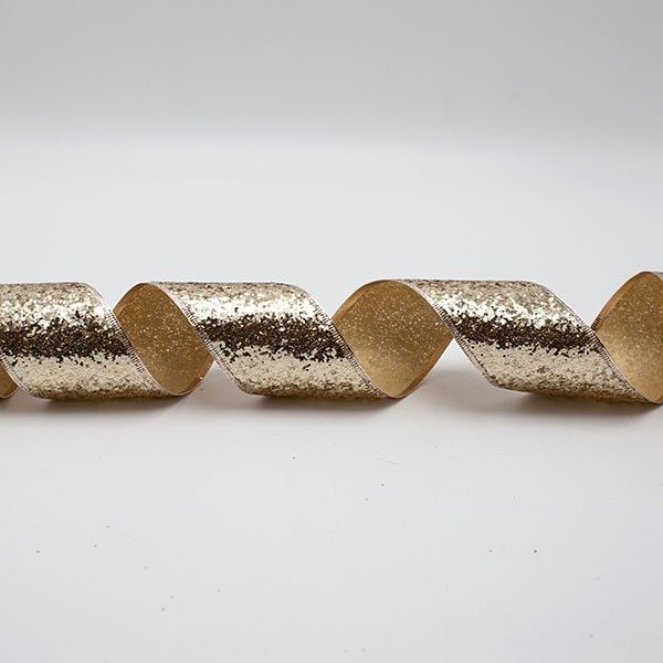 ΚΟΡΔΕΛΑ ME ΧΡΥΣΟ ΧΟΝΤΡΟΚΟΜΜΕΝΟ GLITTER, 6.30cm, 10M Eurolamp 600-47556