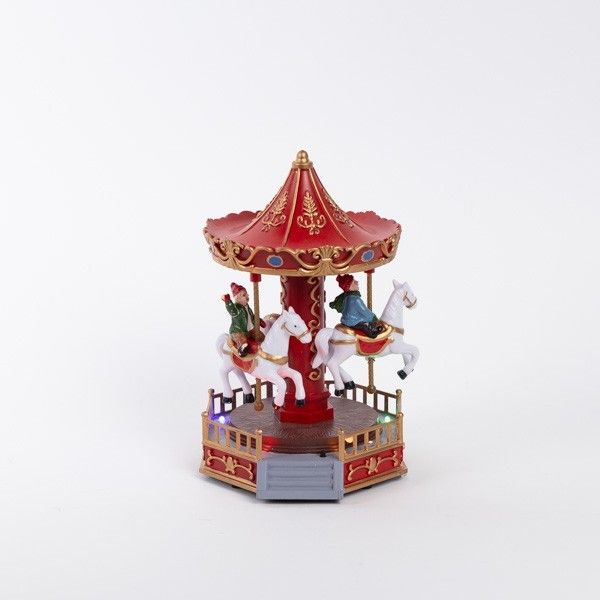 ΜΙΚΡΟ ΚΑΡΟΥΖΕΛ,  ΜΕ ΦΩΣ, ΜΟΥΣΙΚΗ ΚΑΙ ΚΙΝΗΣΗ, ΜΠΑΤΑΡΙΑΣ, 12.5x13x18.8cm Eurolamp 600-47710