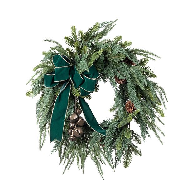 ΣΤΕΦΑΝΙ ΜΕ ΚΥΠΑΡΙΣΣΙ ΒΕΛΟΥΔΙΝΟ ΦΙΟΓΚΟ MIXED 71cm Eurolamp 600-49345