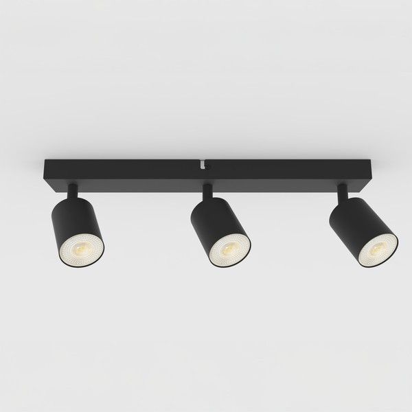ΣΠΟΤ ΟΡΟΦΗΣ ΤΡΙΠΛΟ GU10 Max5w Φ320x105mm S1962 ΜΑΥΡΟ ARTE ILLUMINA BRAVA Eurolamp 144-60011
