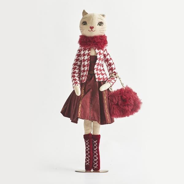 ΒΕΛΟΥΔΙΝΗ ΚΥΡΙΑ ΓΑΤΑ, ΚΟΚΚΙΝΗ & ΑΣΠΡΗ, 11x35cm Eurolamp 600-44479