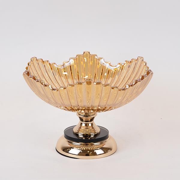 ΜΠΩΛ ΜΕΤΑΛΛΙΚΟ - ΓΥΑΛΙΝΟ ΧΡΥΣΟ 29x18cm Eurolamp 754-11022